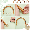   4Pcs 2 Styles Arch Plastic Imitation Bamboo Shank Bag Handles DIY-PH0022-31-4