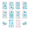 18 Sheets 18 Colors Self Adhesive Mobile Phone Stickers AJEW-TA0001-17-9