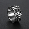 Cross Stainless Steel Wide Band Rings for Unisex PW-WG1DCF9-01-2