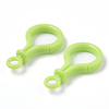Opaque Solid Color Bulb Shaped Plastic Push Gate Snap Keychain Clasp Findings KY-T021-01F-3
