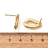 Brass Stud Earrings KK-K294-30G-2