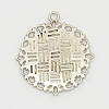 Zinc Alloy Pendant Settings for Cabochon & Rhinestone LS-PALLOY-A15290-AS-FF-2