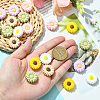 20Pcs Daisy Food Grade Eco-Friendly Silicone Focal Beads SIL-CJ0001-07-4