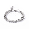 Tarnish Resistant 304 Stainless Steel Rolo Chain Bracelets BJEW-F433-01P-1