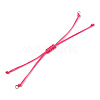 Korean Waxed Polyester Cord Braided Bracelets X1-MAK-T010-05G-1