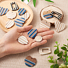 Beadthoven 16Pcs 8 Style Resin & Wood Pendants RESI-BT0001-20-5