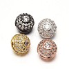 Brass Micro Pave Grade AAA Cubic Zirconia Beads ZIRC-O010-01-NR-1