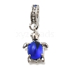 Rack Plating Alloy Rhinestone European Dangle Charms FIND-H005-45P-02-1