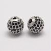 Brass Micro Pave Cubic Zirconia Beads ZIRC-E110-06P-1