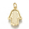 Brass Micro Pave Cubic Zirconia Pendants ZIRC-Q015-046G-2