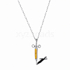 Stylish Stainless Steel Syringe Shaped Pendant Necklaces for Women's Daily Wear PP8422-3