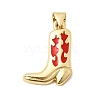Brass Enamel Pendants KK-H267-117G-04-1