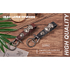 Biyun 2Pcs 2 Colors Leather Clasps Keychain KEYC-BY0001-04-15