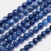 Natural Kyanite/Cyanite/Disthene Quartz Round Bead Strands G-M263-B-01-1