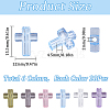 120Pcs 6 Colors Transparent Plastic Beads KY-SC0002-15-2