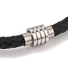 Braided Microfiber Leather Cord Bracelets BJEW-B096-15P-3