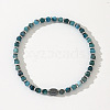 Bohemian Style Natural Apatite Faceted Round Bead Stretch Bracelets for Women Men FJ1801-1