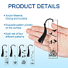 GLOBLELAND 4 Sets Acrylic Bookmark Pendants for Teachers' Day DIY-GL0004-26C-4