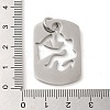 Hollow 304 Stainless Steel Pendants STAS-C086-04A-P-3