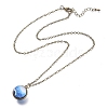 Glass Pendant Necklace NJEW-D281-B-05AB-2