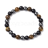 Natural & Synthetic Mixed Gemstone Mixed Gemstone Beads Thread Stretch Bracelets for Women BJEW-JB11252-2