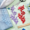  6Pcs 3 Colors Plum Blosssom Cotton Computerized Embroidery Sew on Patches PATC-NB0001-08A-4
