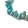 Synthetic Turquoise Chips Stretch Bracelets for Women Men BJEW-JB11341-06-4