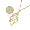 Stainless Steel Macrame Pouch Empty Stone Holder for Necklace Makings NJEW-JN04822-02-3