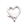 Heart Zinc Alloy Lobster Claw Clasps PW-WG62370-01-1