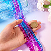 2 Strands Baking Paint Transparent Glass Beads DGLA-TA0001-20D-6