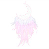 Iron Woven Web/Net with Feather Pendant Decorations LS-AJEW-P097-02-2