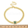 Brass Micro Pave Cubic Zirconia Bracelets BJEW-S158-05G-5