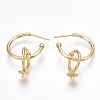 Brass Stud Earring Findings KK-T038-315G-1