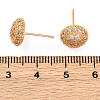 Brass Micro Pave Clear Cubic Zirconia Stud Earrings EJEW-K300-18G-5