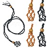 4Pcs 2 Colors Braided Wax Rope Cord Macrame Pouch Necklace Making NJEW-CJ0001-02-1