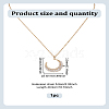 1PC Stainless Steel Pave Clear Cubic Zirconia New Moon Pendant Necklaces NJEW-LP0009-53-2