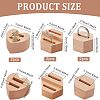 Olycraft 6Ppcs 3 Styles Wood Finger Ring Display Stands RDIS-OC0001-04-2