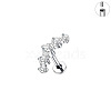 G23 Titanium Micro Pave Clear Cubic Zirconia Cartilage Earrings WG0DE3D-54-1