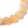 8mm Round Natural Yellow Jade Braided Bead Bracelets BJEW-C067-01B-12-3