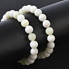 Natural Jade Round Beaded Stretch Bracelets GG-CBA12F1-02A-13-1