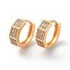 Brass Hoop Earrings with Rhinestone EJEW-K256-64KCG-1