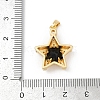 Brass Micro Pave Clear Cubic Zirconia Pendants KK-R213-14G-4