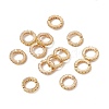 Brass Micro Pave Cubic Zirconia Bead Frames KK-A171-05G-01-3