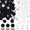 100Pcs 2 Colors 1-Hole Cloth Buttons DIY-NB0014-37-1