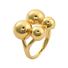 Brass Open Cuff Rings for Women RJEW-F171-01G-03-2