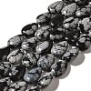 Natural Snowflake Obsidian Beads Strands X-G-I377-A28-2