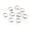 Adjustable 304 Stainless Steel Finger Rings Components X-STAS-F149-21P-A-1