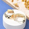 Brass Micro Pave Cubic Zirconia Hoop Earrings EJEW-H152-01C-G-3