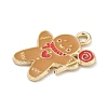 Christmas Alloy Enamel Pendants ENAM-K074-01G-08-2