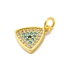 Real 18K Gold Plated Rack Plating Brass Micro Pave Cubic Zirconia Pendants Charms KK-S396-01E-2